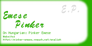 emese pinker business card